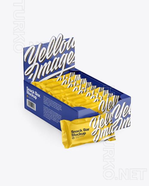 Display Box with Snack Bars Mockup 50023