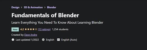 Udemy - Fundamentals of Blender with Dave Andre