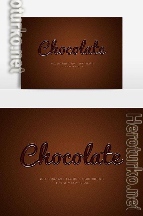Chocolate 3d text effect