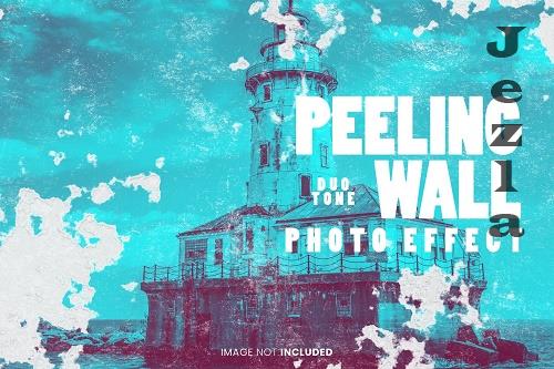 Peeling Wall Photo Effect PSD