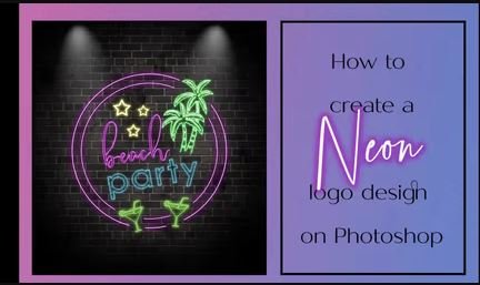 Photoshop basics - How to create a simple neon logo design