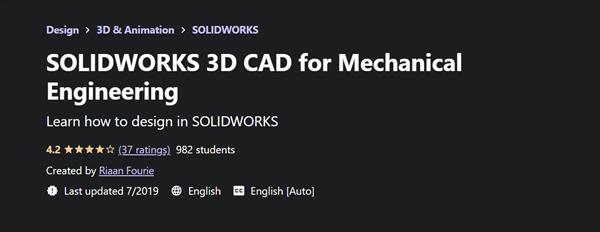 SOLIDWORKS 3D CAD for Mechanical Engineering