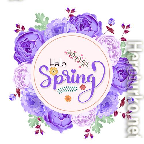 Beautiful Spring Text With Flowers