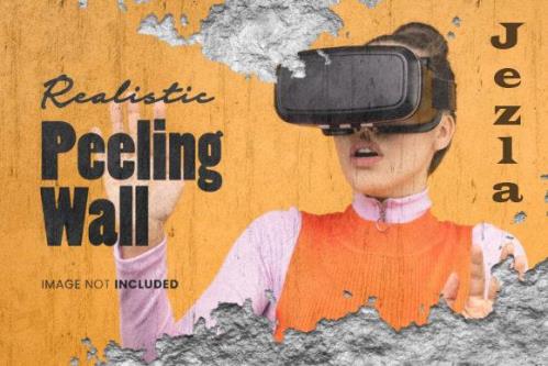 Realistic Peeling Wall Photo Effect 