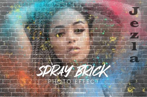 Spray Brick Photo Effect