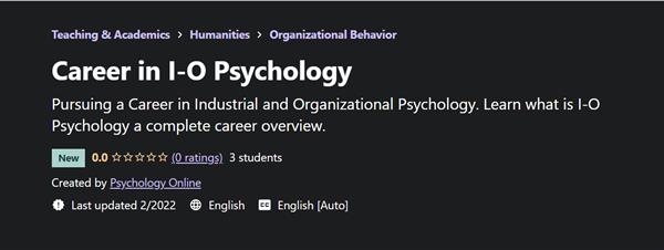 Career in I-O Psychology