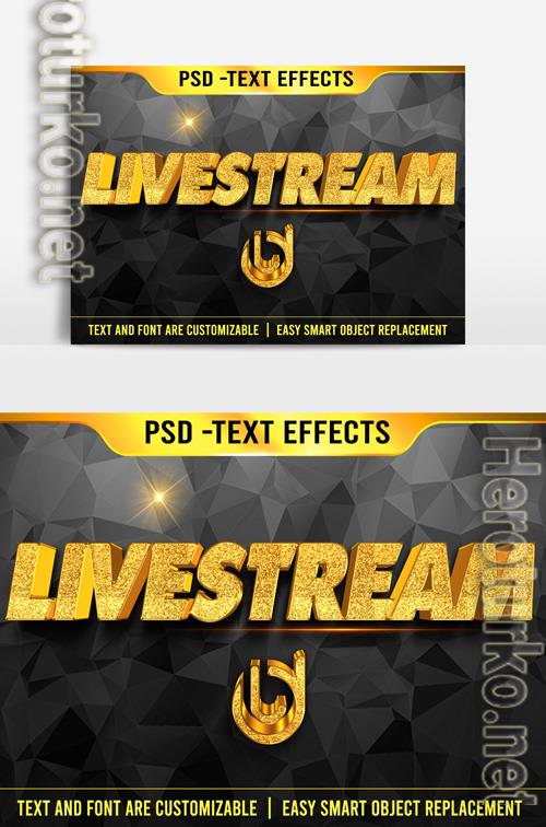 Live effect Livestream Text 3D