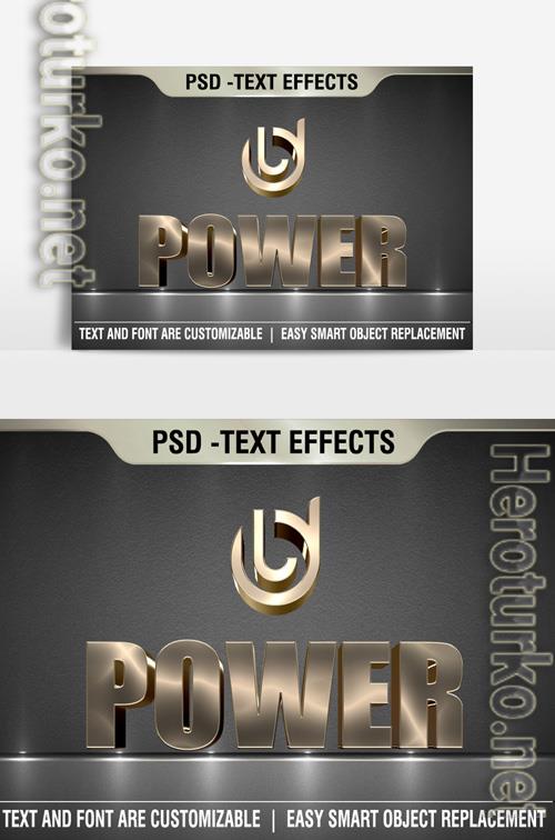 Text effect Power text 3D correction