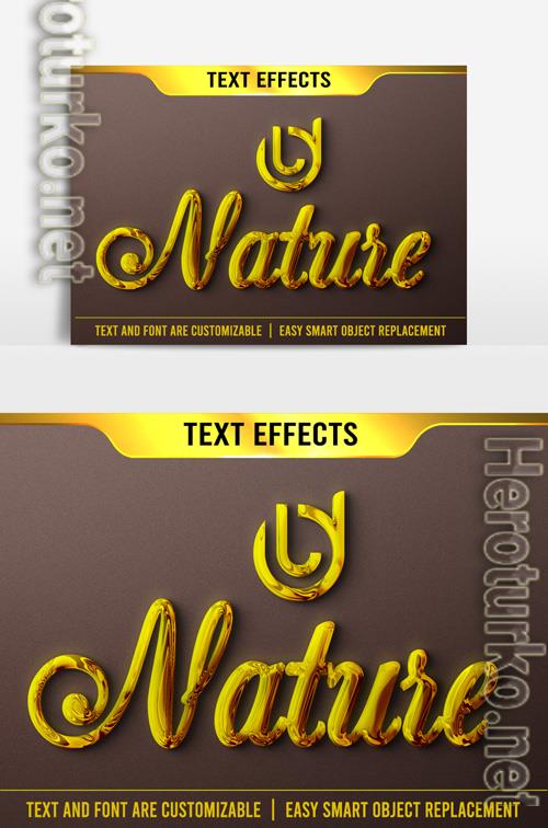 Text effect nature text 3d correction