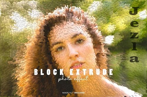 Block extrude photo effect