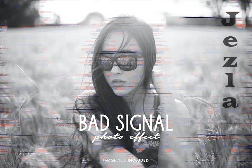 Bad signal photo effect for photoshop