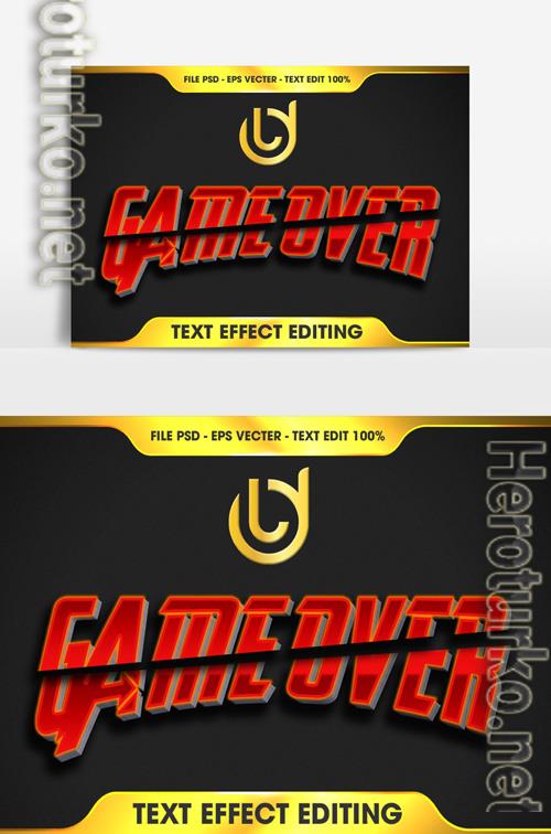 Text gameover effects 3D Edit
