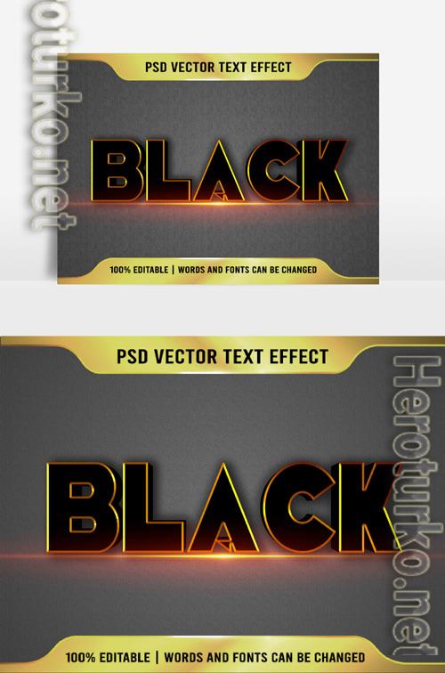 Beautiful black text effect Text 3D Effect Edit