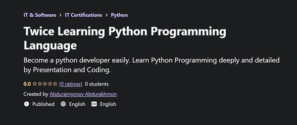 Twice Learning Python Programming Language