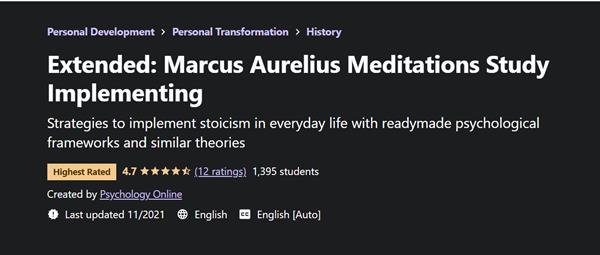 Extended Marcus Aurelius Meditations Study Implementing