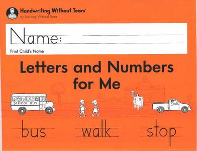 Handwriting Without Tears Letters and Numbers for Me - Grade K