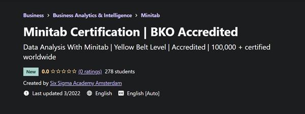 Minitab Certification  - BKO Accredited