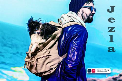 Glossy Oil Painting Photoshop Action