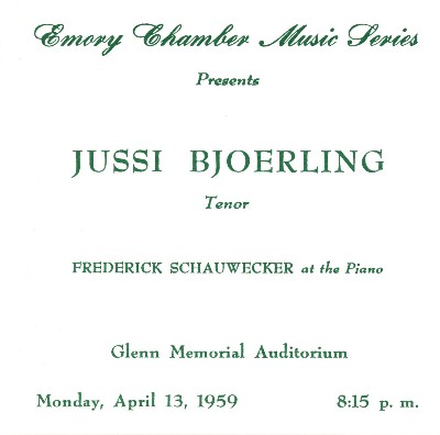 Giacomo Puccini - Bjorling, Jussin  The Atlanta Recital (1959)
