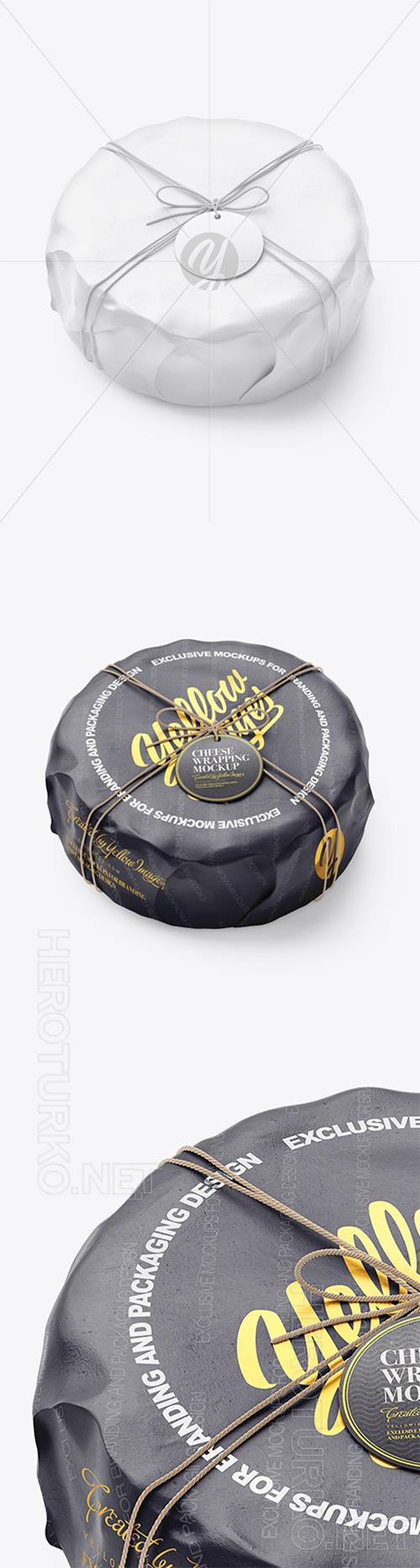Cheese Wheel Wrapped In Paper Mockup 97813 