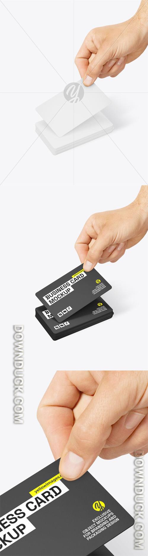 Business Card in a Hand Mockup 94607 