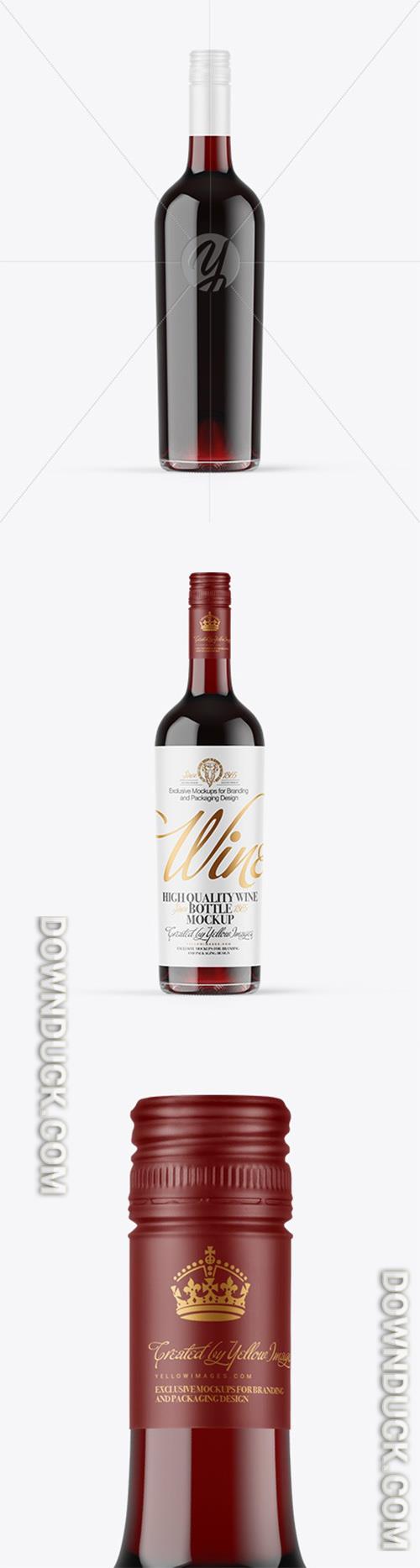 Clear Glass Red Wine Bottle Mockup 97315 Clear Glass Red Wine Bottle Mockup 97315