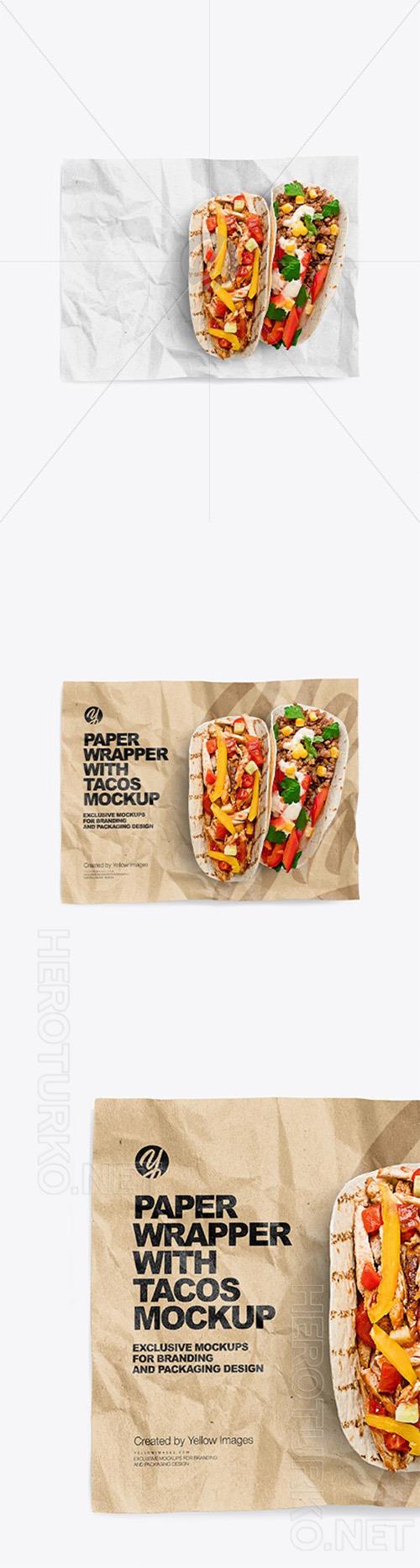 Paper Wrapper With Tacos Mockup 96469 