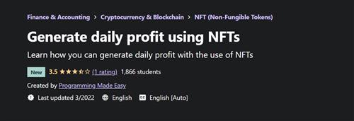 Generate daily profit using NFTs