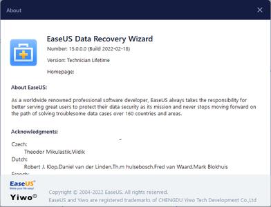 EaseUS Data Recovery Wizard Technician 15.0.0.0 Multilingual + Portable