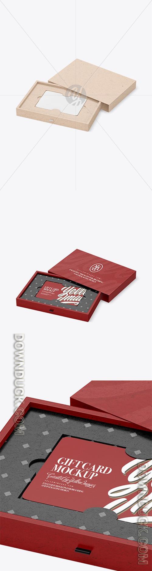 Gift Card in a Kraft Box Mockup 97237 
