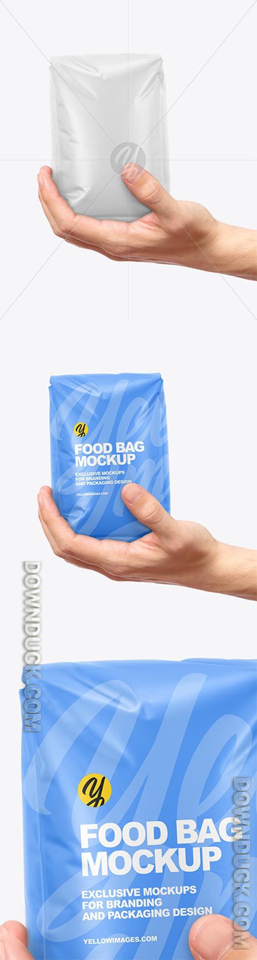 Matte Food Bag in a Hand Mockup 94411 