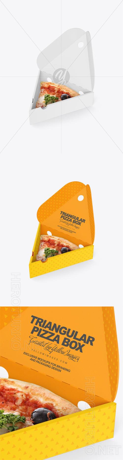Paper Triangular Box with Pizza Mockup 91377 