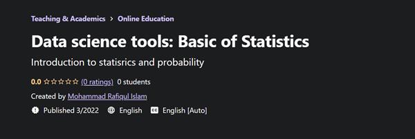 Data science tools: Basic of Statistics
