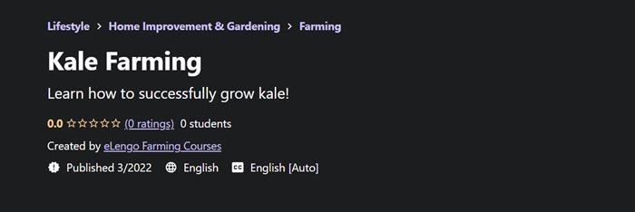 Udemy - Kale Farming