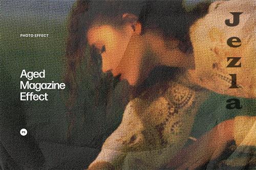 Aged Magazine Photo Effect - 7067210