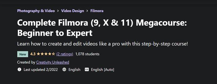 Complete Filmora (9, X & 11) Megacourse: Beginner to Expert