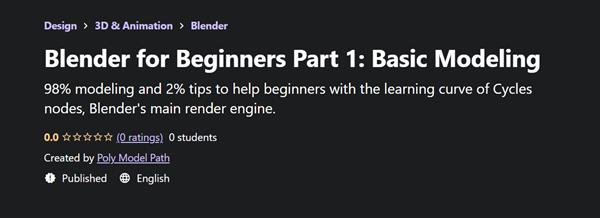 Blender for Beginners Part 1: Basic Modeling