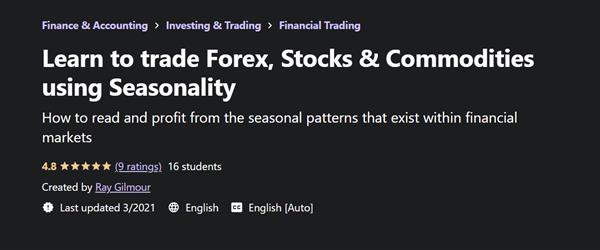 Learn to trade Forex, Stocks & Commodities using Seasonality