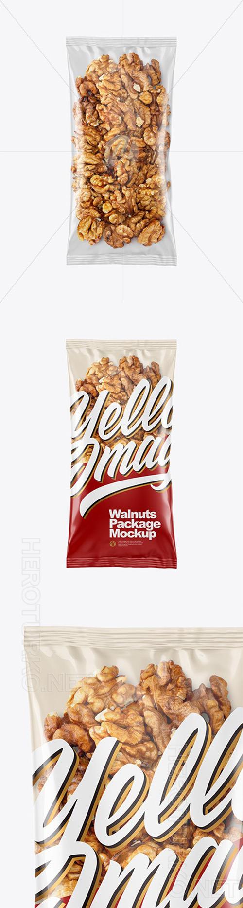 Clear Plastic Pack w/ Walnuts Mockup 85245 Clear Plastic Pack w/ Walnuts Mockup 85245