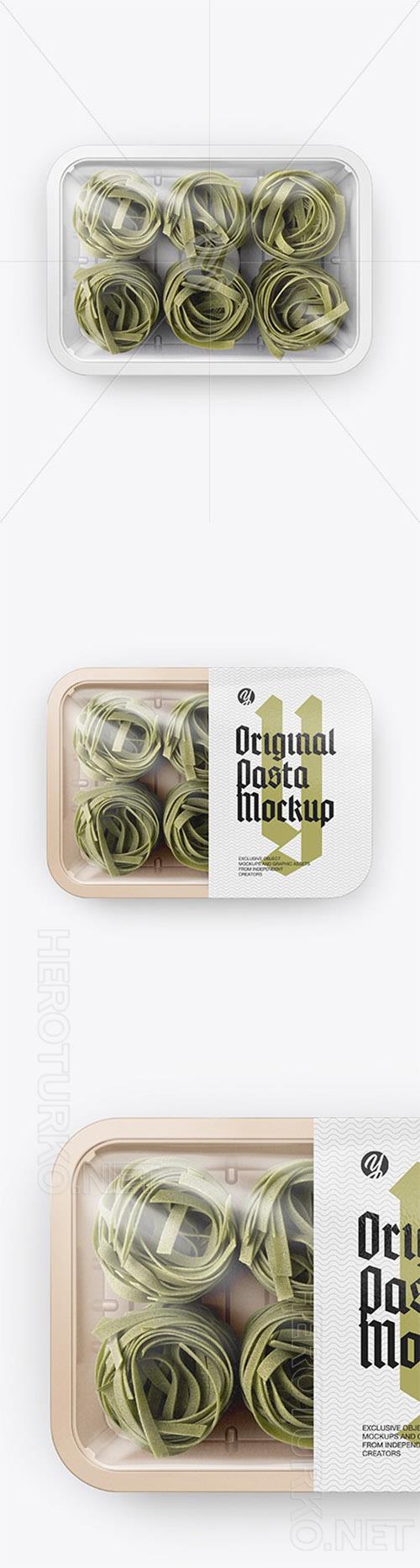 Plastic Tray With Pasta Mockup 83395 Plastic Tray With Pasta Mockup 83395
