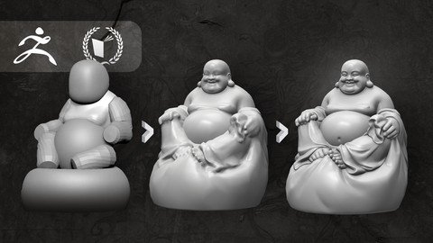 6 Hours Detailed Analysis Sculpting of Stylized Buddha