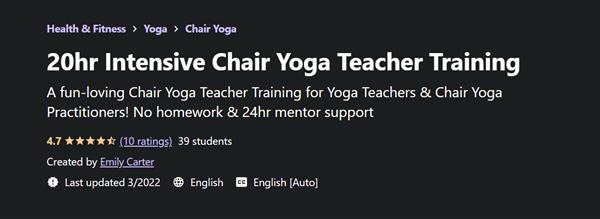 20hr Intensive Chair Yoga Teacher Training