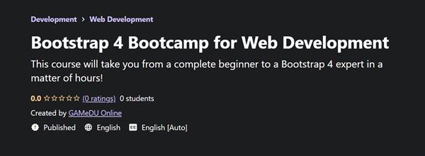 Bootstrap 4 Bootcamp for Web Development (2022)