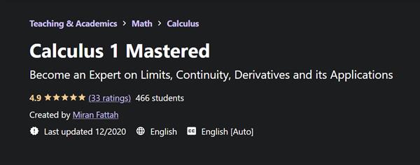 Udemy - Calculus 1 Mastered