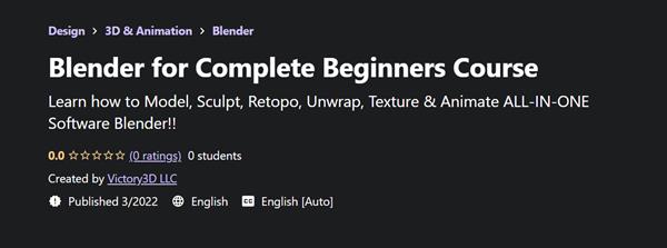 Blender for Complete Beginners Course