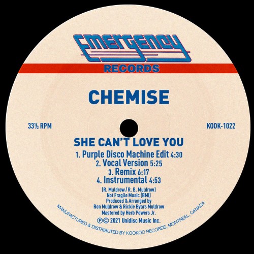 Chemise & Purple Disco Machine - She Can''t Love You (2022)