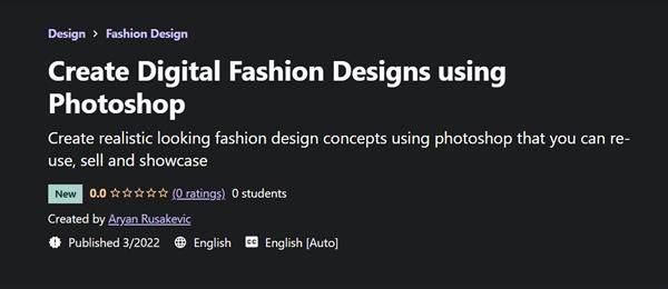 Create Digital Fashion Designs using Photoshop