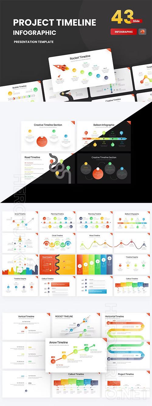 Project Timeline Gradient 2 PowerPoint Template Project Timeline Gradient 2 PowerPoint Template