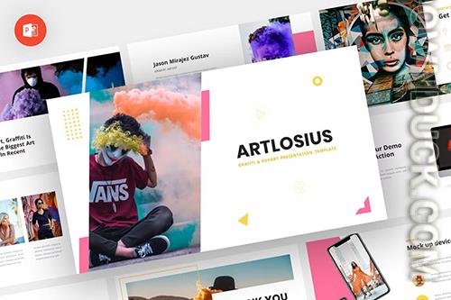 Artlosius - Grafitti Popart Powerpoint, Keynote and Google Slides Template