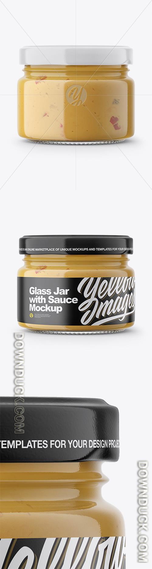 Glass Jar with Sauce Mockup 57710 